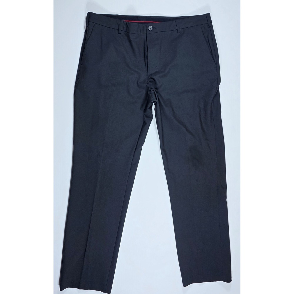 Van Heusen Flex Slim Fit Black Trousers Men's 38x32 Stretch Dress Pants